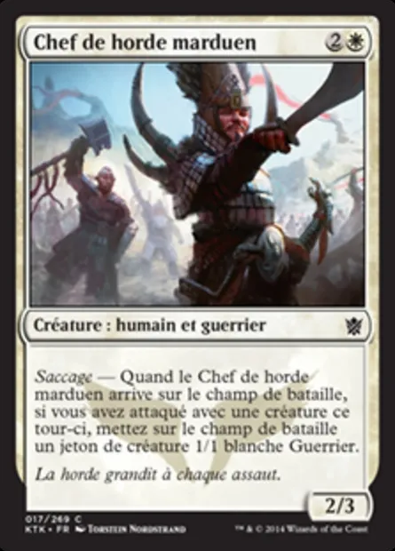 Chef de horde marduen, carte Magic KTK 17 — extension Les Khans de Tarkir