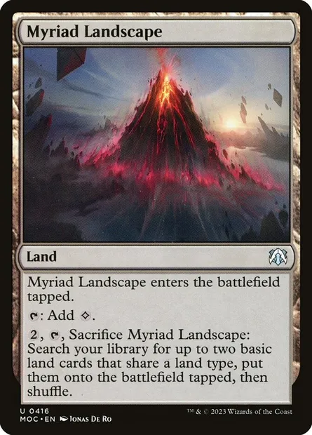 Myriad Landscape, Magic card MOC 416 — March of the Machine Commander set
