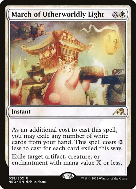 March of Otherworldly Light, Magic card NEO 28 — Kamigawa: Neon Dynasty set
