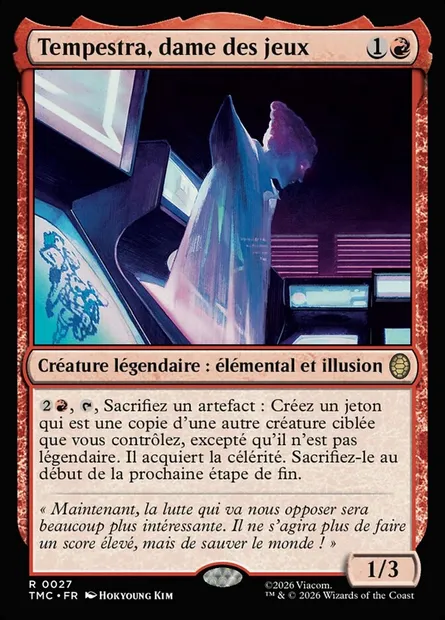 Tempestra, dame des jeux, carte Magic TMC 27 — extension Teenage Mutant Ninja Turtles Eternal