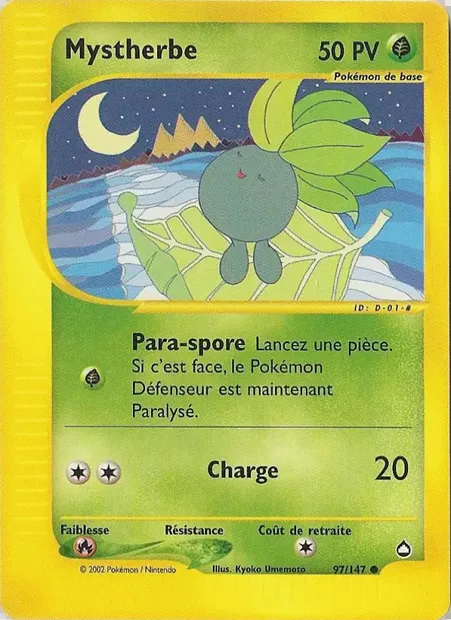 Mystherbe, carte Pokémon AQ 97 — extension Aquapolis
