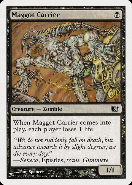 Maggot Carrier, Magic card 8ED 142 — Eighth Edition set