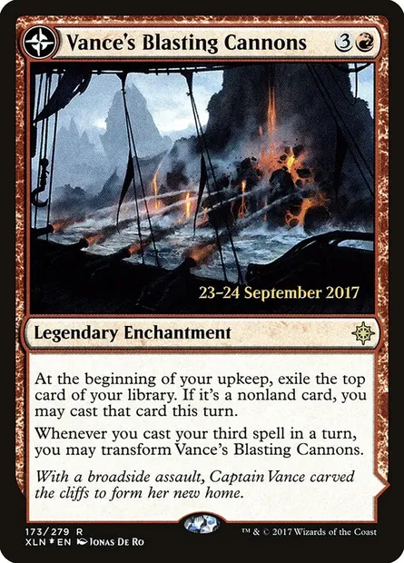 Vance's Blasting Cannons // Spitfire Bastion, Magic card PXLN 173s — Ixalan Promos set