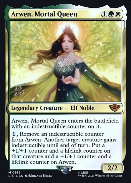 Arwen, Mortal Queen, Magic card PLTR 193s — Tales of Middle-earth Promos set