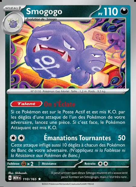 Smogogo, carte Pokémon MEW 110 — extension 151
