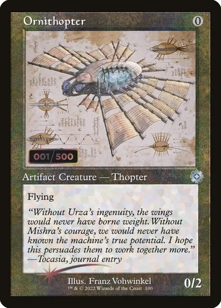Ornithopter, Magic card BRR 100z — The Brothers' War Retro Artifacts set