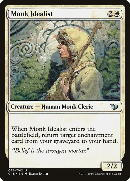 Monk Idealist, Magic card C15 76 — Commander 2015 set