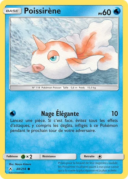 Poissirène, carte Pokémon UNB 48 — extension Alliance Infaillible