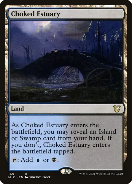 Choked Estuary, Magic card MIC 169 — Midnight Hunt Commander set