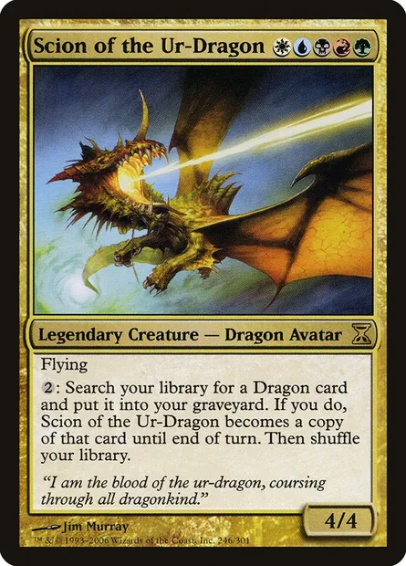 Scion de l'Ur-Dragon, carte Magic TSP 246 — extension Spirale Temporelle