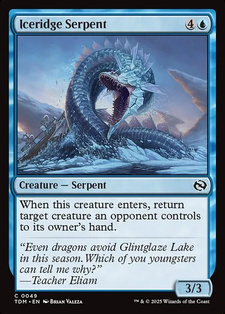 Iceridge Serpent, Magic card TDM 49 — Tarkir: Dragonstorm set