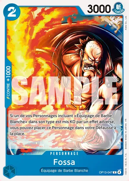 Fossa, carte One Piece OP13-047 — extension SUCCESSEURS