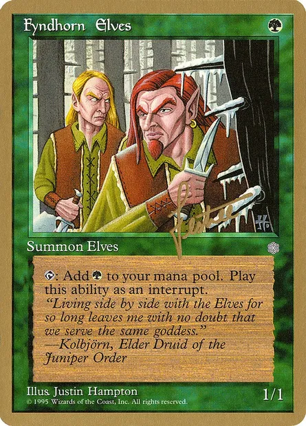 Fyndhorn Elves, Magic card PTC bl244 — Pro Tour Collector Set set