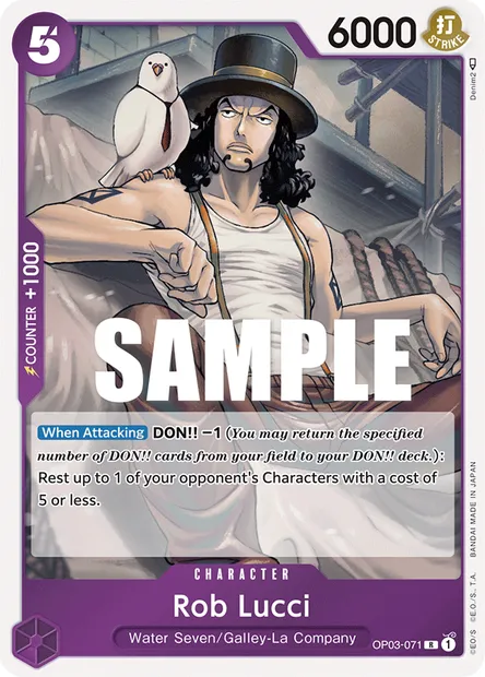 Rob Lucci, carte One Piece OP03-071 — extension PILLARS OF STRENGTH