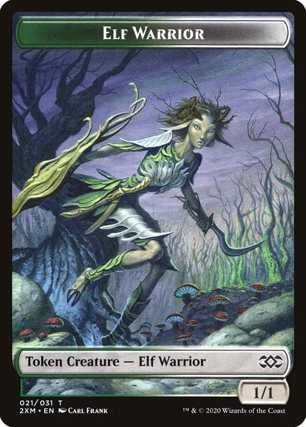 Elf Warrior, Magic card T2XM 21 — Double Masters Tokens set