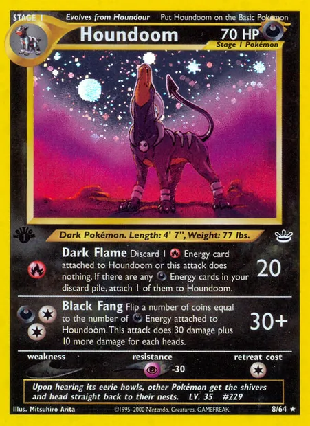 Houndoom, Pokémon card NR 8 — Neo Revelation set
