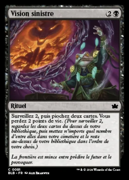 Vision sinistre, carte Magic BLB 91 — extension Bloomburrow