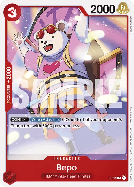 Bepo, One Piece card P-019 — Promotion card set