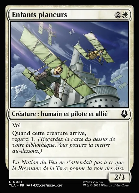 Enfants planeurs, carte Magic TLA 21 — extension Avatar: The Last Airbender