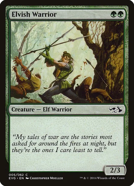 Elvish Warrior, Magic card EVG 5 — Duel Decks Anthology: Elves vs. Goblins set