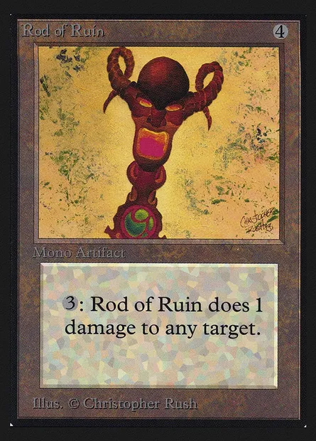 Rod of Ruin, Magic card CED 269 — Collectors' Edition set