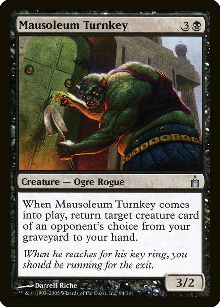 Mausoleum Turnkey, Magic card RAV 94 — Ravnica: City of Guilds set