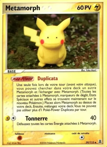 Métamorph, carte Pokémon DS 39 — extension EX Espèces Delta