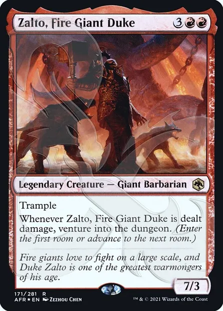 Zalto, duc des géants du feu, carte Magic PAFR 171a — extension Adventures in the Forgotten Realms Promos