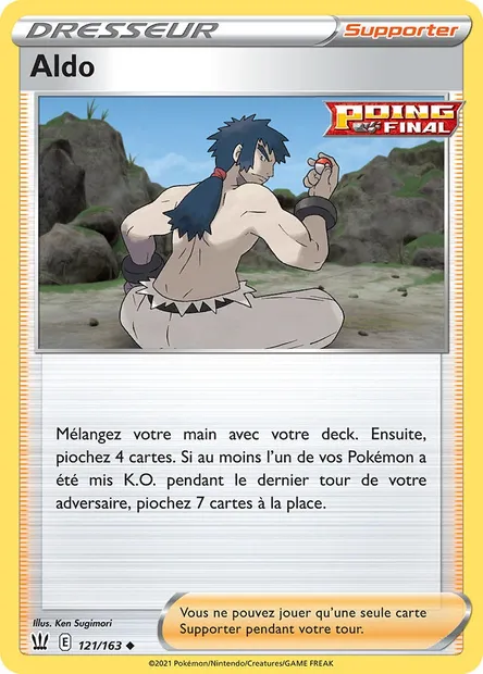 Aldo, carte Pokémon BST 121 — extension Styles de combat
