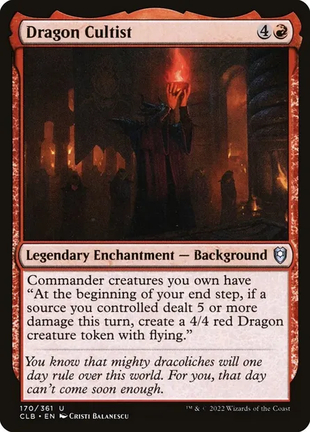 Dragon Cultist, Magic card CLB 170 — Commander Legends: Battle for Baldur's Gate set