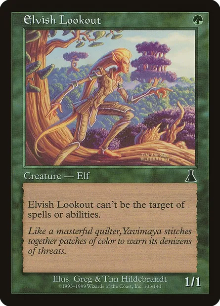 Vigie Elfe, carte Magic UDS 103 — extension Destinée d'Urza
