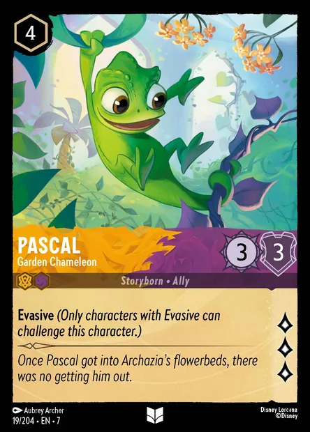 Pascal - Garden Chameleon, Disney Lorcana card CH7-019 — Archazia's Island set
