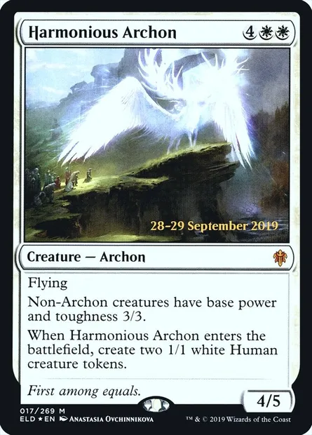 Archonte harmonieux, carte Magic PELD 17s — extension Throne of Eldraine Promos