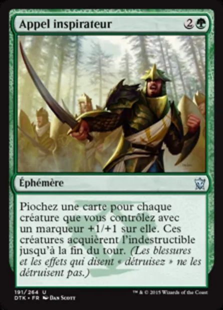 Appel inspirateur, carte Magic DTK 191 — extension Les Dragons de Tarkir