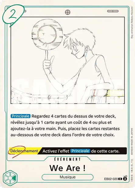 We Are !, carte One Piece EB02-020 — extension Anime 25th Collection