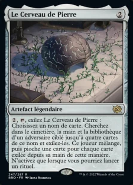 Le Cerveau de Pierre, carte Magic BRO 247 — extension La Guerre Fratricide