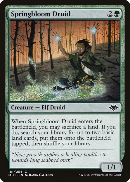 Springbloom Druid, Magic card MH1 181 — Modern Horizons set