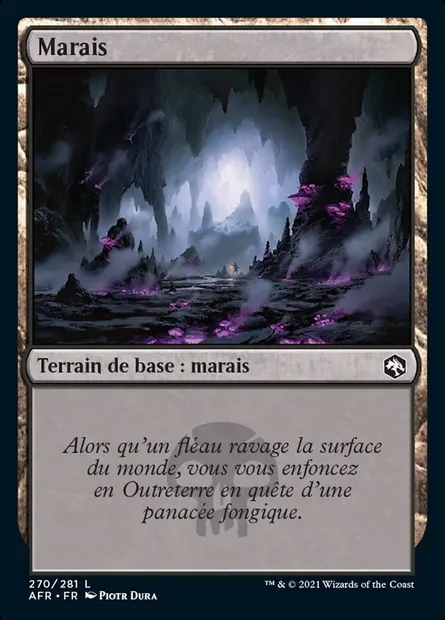 Marais, carte Magic AFR 270 — extension Forgotten Realms: Aventures dans les Royaumes Oubliés