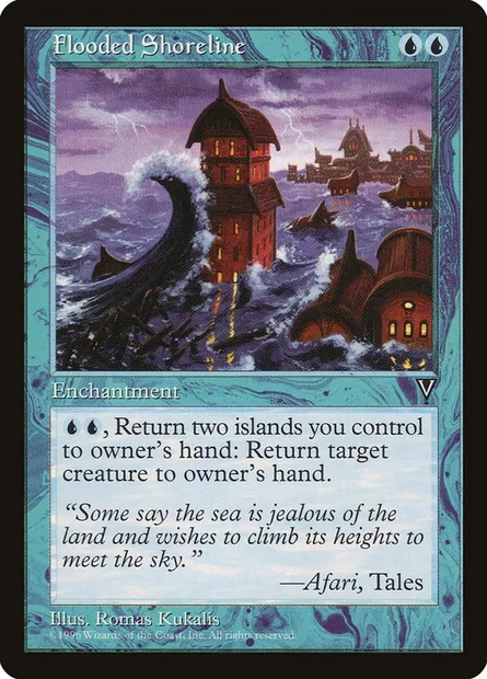 Flooded Shoreline, Magic card VIS 32 — Visions set