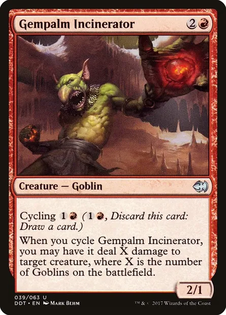 Gempalm Incinerator, Magic card DDT 39 — Duel Decks: Merfolk vs. Goblins set
