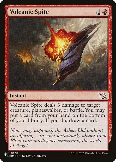 Rancune volcanique, carte Magic PLST MOM-170 — extension The List