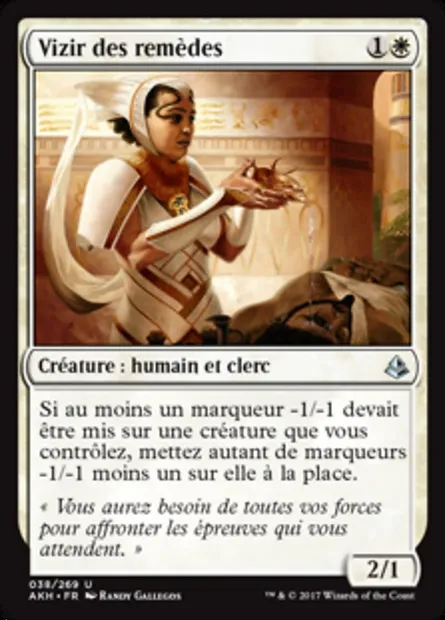 Vizir des remèdes, carte Magic AKH 38 — extension Amonkhet