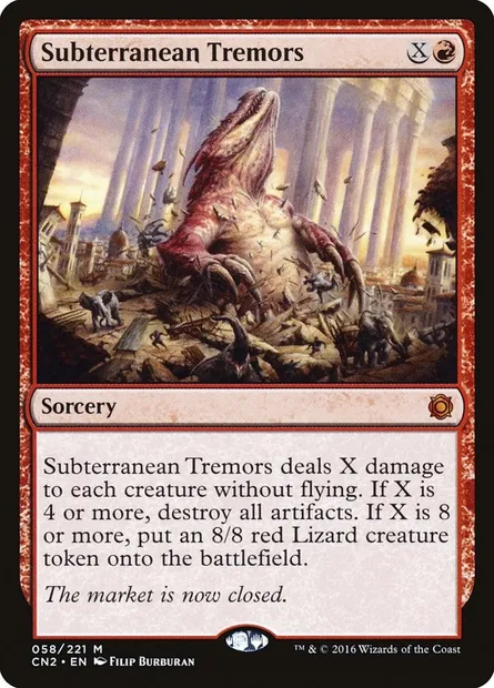 Secousses souterraines, carte Magic CN2 58 — extension Conspiracy: Take the Crown