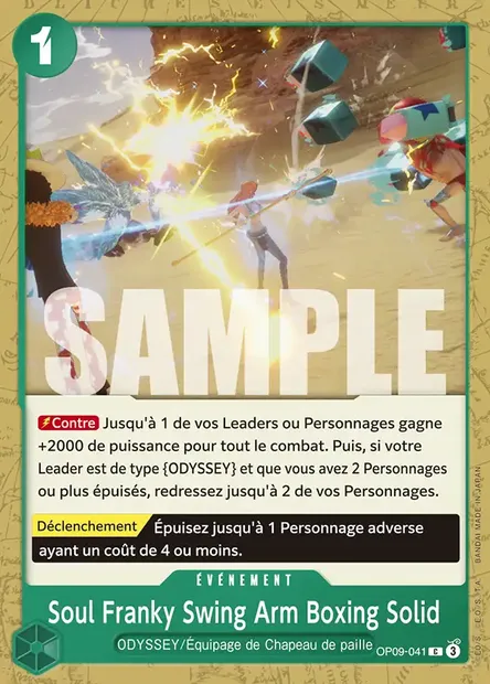 Soul Franky Swing Arm Boxing Solid, carte One Piece OP09-041 — extension LES NOUVEAUX EMPEREURS