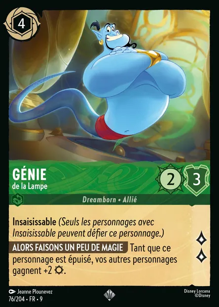 Génie - de la Lampe, carte Disney Lorcana CH9-076 — extension Fabuleux