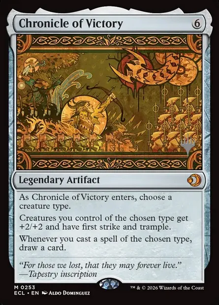 Chronique de victoire, carte Magic PECL 253p — extension Lorwyn Eclipsed Promos