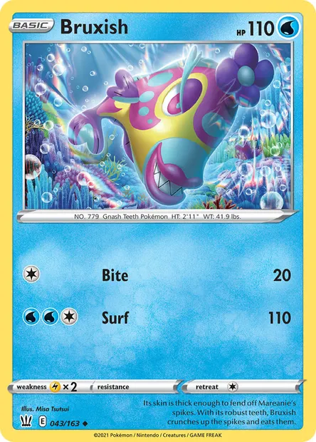 Bruxish, Pokémon card BST 43 — Battle Styles set