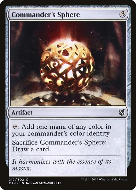 Commander's Sphere, Magic card C19 212 — Commander 2019 set