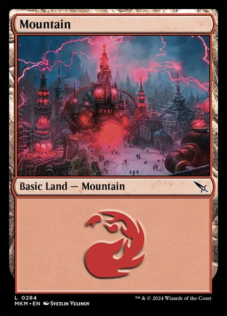 Mountain, Magic card MKM 284 — Murders at Karlov Manor set