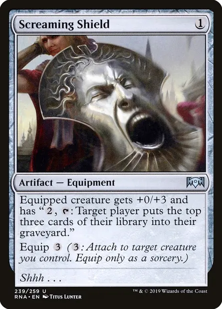 Screaming Shield, Magic card RNA 239 — Ravnica Allegiance set